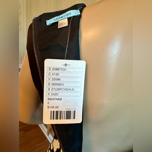 ANTHROPOLOGY/LEIFNOTES DRESS!🤩Blk/White/Size-2 - Picture 14 of 16